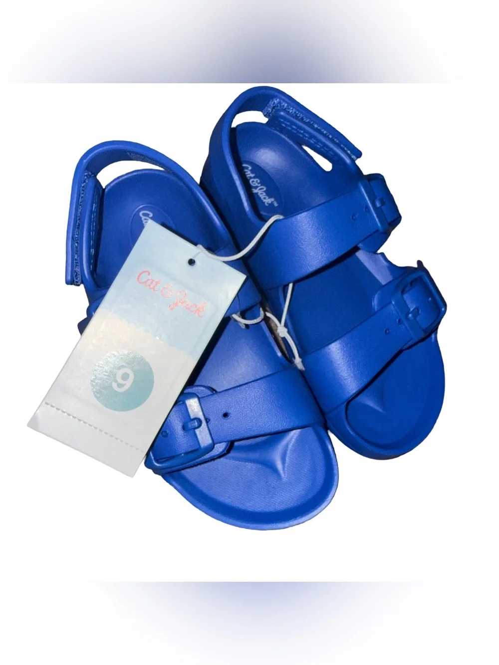 Kids' Noa Blown EVA Footbed Sandals Cat & Jack Blue Sz 9T New with Tag